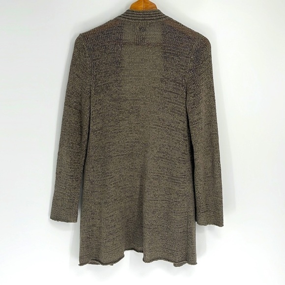 Chico’s Drapey Open Front Woven Knit  Cardigan Sweater Green Women’s Size Small - Picture 6 of 7